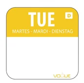 Opakowania gastronomiczne - Vogue Naklejki rozpuszczalne wtorek | rolka 1000 szt. U778 - miniaturka - grafika 1