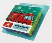 Klocki - Brimarex Klocki drewniane 9 elementów Top Bright - Straż 1898532 - miniaturka - grafika 1