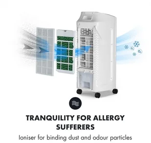Wentylator OneConcept OneConcept Coolster Chłodnica powietrza wentylator jonizator 65 W 320 m/h zbiornik 4l biały ACO3-65W Aircooler - Wentylatory - miniaturka - grafika 16