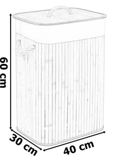 Kosz bambusowy na pranie 72L 1 komorowy naturalny - Kosze na bieliznę - miniaturka - grafika 10