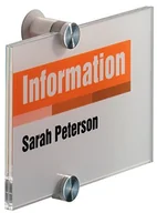 Dekoracje domu - Durable Tabliczka na drzwi  Crystal Sign, przezroczysty 482119 - miniaturka - grafika 1