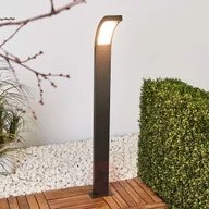 Lampy ogrodowe - LAMPENWELT.COM Juvia szaro-grafitowy słupek ogr LED, aluminium - miniaturka - grafika 1