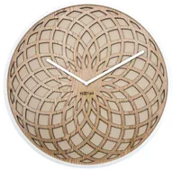 Zegary - Nextime Zegar ścienny Sun Large, beżowy - miniaturka - grafika 1