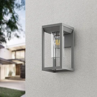 Lindby Lindby Estami kinkiet zewnętrzny, srebrnoszary - Lampy ogrodowe - miniaturka - grafika 2