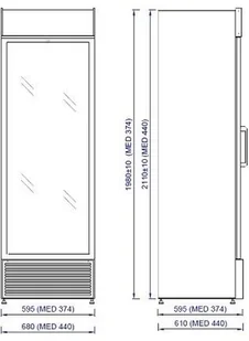 Mawi Szafa chłodnicza medyczna SCH 374 MED - Szafy i witryny chłodnicze - miniaturka - grafika 2
