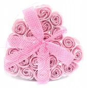 Kosmetyki do kąpieli - 24 mydlane róże serce mydło flower box walentynki - miniaturka - grafika 1