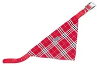 Obroże dla kotów - Nobby obroża dla psa z chusteczką - w kratkę, czerwony - miniaturka - grafika 1