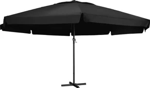 vidaXL Parasol ogrodowy na słupku aluminiowym, 600 cm, czarny vidaXL - Parasole ogrodowe - miniaturka - grafika 2