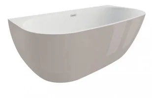 Polimat Wanna wolnostojąca przyścienna 170x80x60 cm ok. 210 l +stelaż oraz syfon, BIAŁA/POPIEL POŁYSK 00445 - Wanny - miniaturka - grafika 2