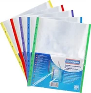 Koszulki na dokumenty - Donau Koszulki na dokumenty PP, A4, krystal, 40mikr., kolorowy brzeg - mix kolorów, 25szt. 1774925PL-99 - miniaturka - grafika 1