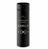 Kubki termiczne - Murrano Kubek termiczny Termos z wyświetlaczem LED dla sportowca fitnesski KUB-E-BK-036 - miniaturka - grafika 1