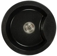 Zlewozmywaki - Brado Zlewozmywak granitowy MILA czarny nakrapiany milaczn - miniaturka - grafika 1