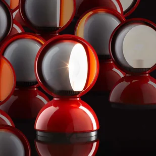 Czerwona designerska lampa stołowa Eclisse - Lampy stojące - miniaturka - grafika 3