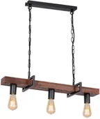 Lampy sufitowe - Luminex Żyrandol Hard dark wood/black 3 665 - miniaturka - grafika 1