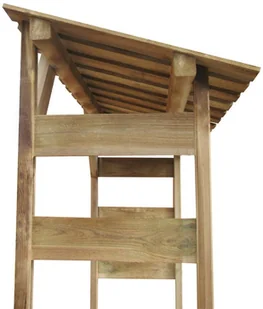 vidaXL Budka na drewno opałowe, sosna impregnowana, 150 x 44 176 cm vidaXL - Akcesoria kominkowe - miniaturka - grafika 4