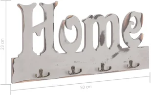 vidaXL Wieszak ścienny na płaszcze HOME, 50 x 23 cm - Wieszaki i stojaki - miniaturka - grafika 6