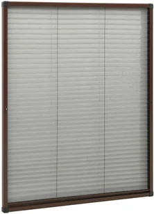 VidaXL Plisowana moskitiera okienna, aluminium, brązowa, 60x80 cm 148653 VidaXL - Moskitiery - miniaturka - grafika 3