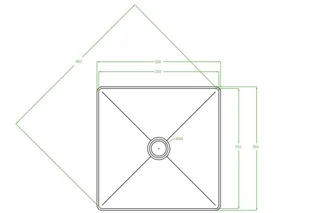 Laveo Umywalka stalowa nablatowa Polla VUP_722S - Umywalki - miniaturka - grafika 3