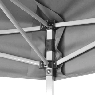 vidaXL Rozkładany namiot ogrodowy, sześciokątny, 3,6x3,1 m, szary - Pawilony ogrodowe - miniaturka - grafika 9