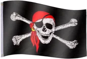 Flagi i akcesoria - FLAGMASTER FLAGA PIRACKA BANDERA PIRATÓW 120x80 CM NA MASZT 30050169 - miniaturka - grafika 1