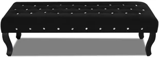 vidaXL vidaXL Czarna, aksamitna ławka z kryształowymi guzikami - Ławki do przedpokoju - miniaturka - grafika 4