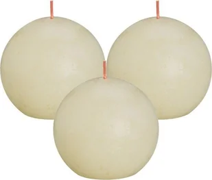 Bolsius Świeca kula rustykalna Shine 25H 7,6CM 3szt DELIKATNY PERŁOWY BOLSIUS3563 - Świece - miniaturka - grafika 2