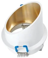 Oprawy, klosze i abażury - BERGE OPRAWA HALOGENOWA LED LORI SUFITOWA OKRĄGŁA ALUMINIUM BIAŁY/ZŁOTY OS_OUT-LORI-BZ - miniaturka - grafika 1