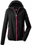 Kurtki i kamizelki sportowe damskie - Killtec Killtec Damska kurtka softshellowa Trin Wmn Jckt / przejściowa kurtka z kapturem, możliwość spakowania czarny czarny 36 36865-000 - miniaturka - grafika 1