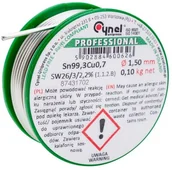 Akcesoria do lutowania - Cynel Spoiwo lutownicze bezołowiowe 1 5 mm 100 g CU1-SW26-15100 - miniaturka - grafika 1