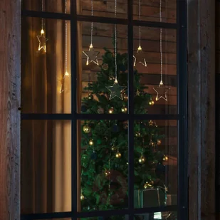 Konstmide CHRISTMAS Kurtyna świetlna LED z ośmioma gwiazdkami - Oświetlenie świąteczne - miniaturka - grafika 3