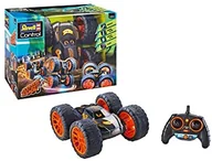 Zabawki zdalnie sterowane - Revell Control 24554 RC Stunt Car Wheely Monster zdalnie sterowany samochód, czarny/pomarańczowy 24554 - miniaturka - grafika 1