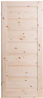 Drzwi wewnętrzne - Kornik Kornik Skrzydło drzwiowe Oktawa z ościeżnicą sosna sęczna, pełne 80L - miniaturka - grafika 1