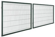 Ogrodzenia - Polbram Brama dwuskrzydłowa STARK 400 x 120 cm zielona - miniaturka - grafika 1