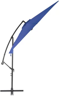 vidaXL Parasol wiszący z aluminiowym słupkiem, 300 cm, niebieski vidaXL - Parasole ogrodowe - miniaturka - grafika 3