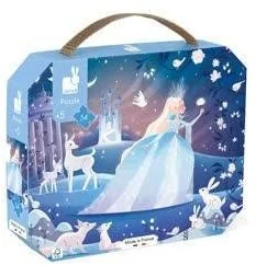 Janod Dziecko puzzle Ice Fairy-54 sztuki-edukacyjne gry - umiejętności motoryczne i koncentracja - etui z uchwytem wykonane we Francji i certyfikowane przez FSC-zielone atramenty od 5 lat, J02665 J02665 - Puzzle - miniaturka - grafika 3