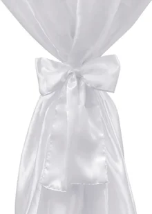 vidaXL Obrus biały ze wstążką, 60 cm, 2 sztuki - Obrusy i serwetki - miniaturka - grafika 3