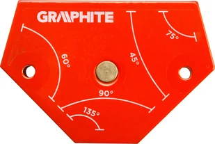 Graphite Spawalniczy kątownik magnetyczny 64 x 95 x 14 mm 56H904 - Akcesoria spawalnicze - miniaturka - grafika 2