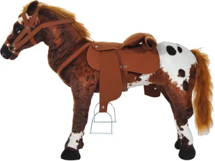 Homcom koń na biegunach pluszowy zwierzak na biegunach dla dzieci zwierzak na biegunach służy do zabawy 330-051 - Zabawki na biegunach - miniaturka - grafika 2