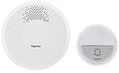 Dzwonki i gongi - Legrand 094252 komfort bezprzewodowy dzwonek Zestaw z wodoszczelnym zamkiem (IP44) na baterie Gong z 15 melodii, 1 X przycisk dzwonka, biały, 100 m 94252 - miniaturka - grafika 1