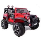 Pojazdy elektryczne dla dzieci - Super-Toys Mega Jeep Perfect 002 Exclusive Wolny Start Miękkie Koła Lakierowany Hp-002 - miniaturka - grafika 1