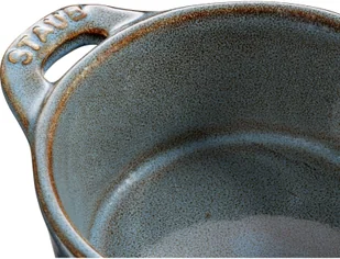 Staub Mini garnek ceramiczny okrągły La Cocotte 200 ml antyczny turkusowy 40512-000-0 - Garnki - miniaturka - grafika 2