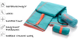 Meteor Ręcznik sportowy szybkoschnący Meteor M 50x90 cm turkusowy 31559 - Ręczniki - miniaturka - grafika 7