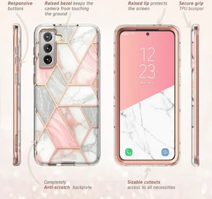 Supcase COSMO ETUI NA SAMSUNG GALAXY S21 MARBLE 17574 - Etui i futerały do telefonów - miniaturka - grafika 6