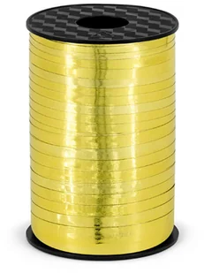 PartyDeco Wstążka plastikowa, złoty, 5mm/225m PRM5-019 - Gadżety dla niej i dla niego - miniaturka - grafika 6