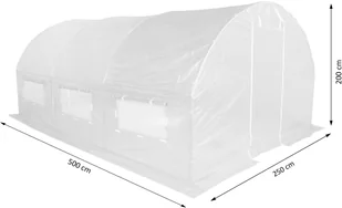 Home&Garden Tunel foliowy 250 x 500 cm (12,5 m2) biały 603600 - Szklarnie ogrodowe - miniaturka - grafika 21