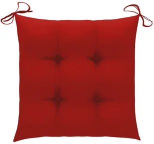 vidaXL vidaXL Poduszki na krzesła 4 szt., czerwone, 50x50x7 cm, tkanina - Poduszki na krzesła - miniaturka - grafika 2