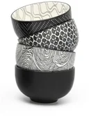Kubki - Bredemeijer Czarki Pucheng ceramiczne 4 sztuki czarno-białe - miniaturka - grafika 1