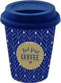 Kubki - Nuova Cer Easy life r2s PORCELANOWY KUBEK PODRÓŻNY DO KAWY - But First Coffee - Z SILIKONOWĄ POKRYWKĄ 220 ml 130 TM04 - miniaturka - grafika 1