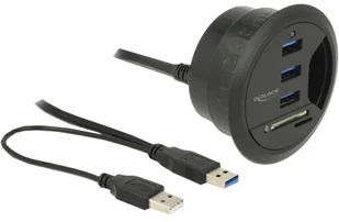 Delock table Hub 3 Port USB 3.0 card reader + 2 Slot SD card reader - Części i akcesoria do laptopów - miniaturka - grafika 2