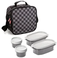 Termosy - Tatay tatay 1167510 zestaw Urban puszki na zapasy i 4 okrągły Oval jest hermetycznie i tworzywo sztuczne szary/czarny 22,5 x 10 x 22 cm 1167510 - miniaturka - grafika 1